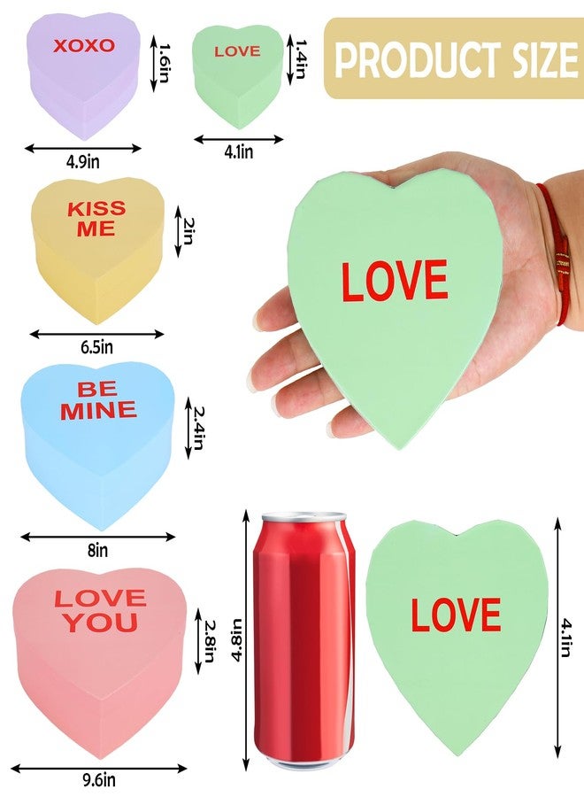 وولاين مجموعة علب هدايا ورقية على شكل قلب من والين، 5 قطع، لعيد الحب، تتضمن علب حلوى على شكل قلب، 5 طبقات متداخلة، مع أغطية، مناسبة للمجوهرات وتنسيقات الزهور وتزيين الحفلات. - Image 2